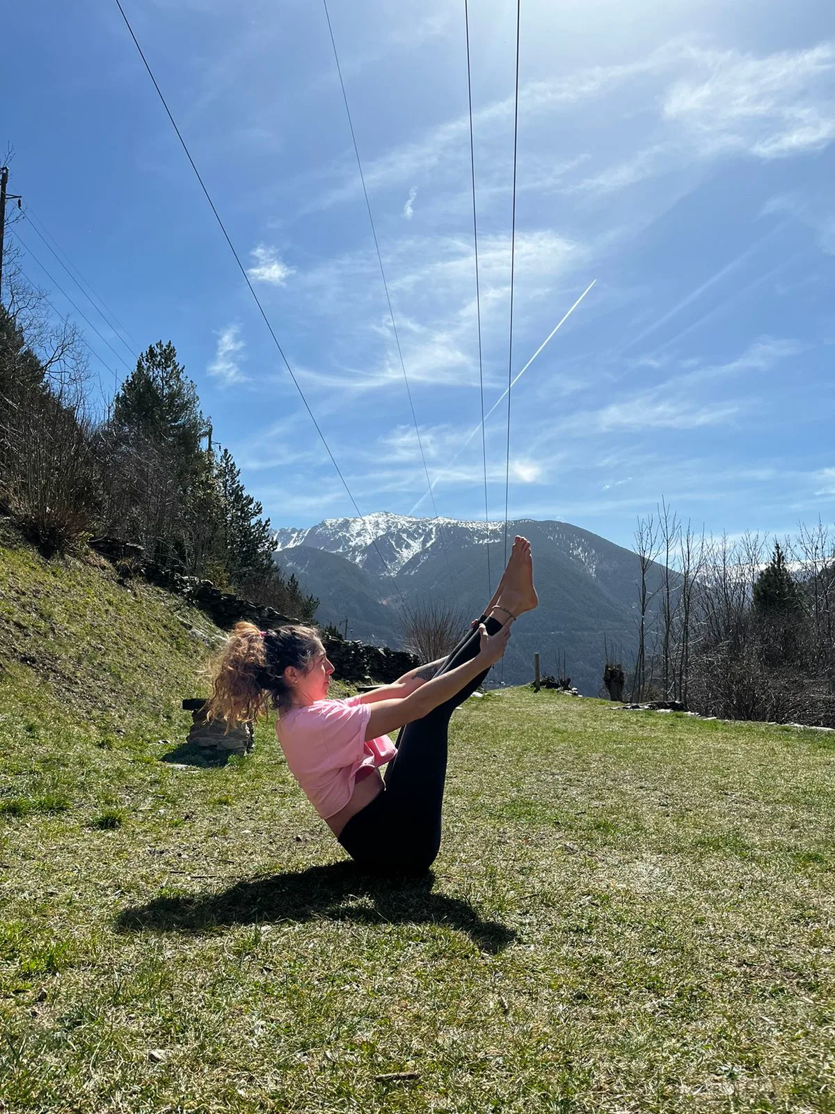 Práctica de yoga y naturaleza